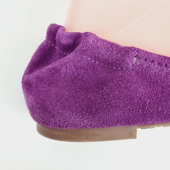 Tory Burch Women's Reva Slip On Ballet Flats Gold Logo Sz 7.5M NICE! - Picture 7 of 11